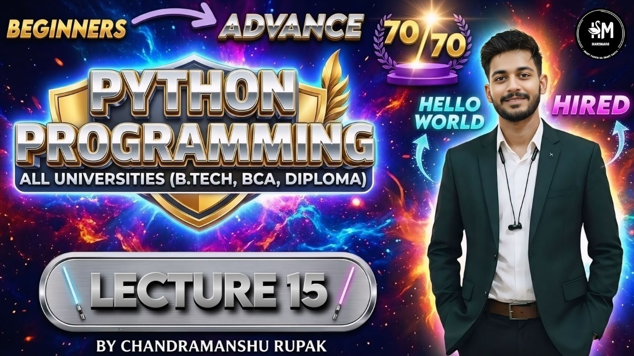 Python Lecture 15 | Strings in Python | String Operations & Inbuilt Functions