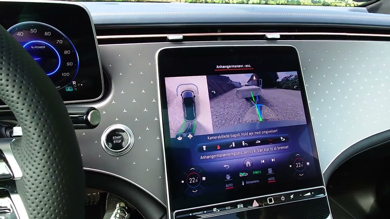 Mercedes EQE SUV trailer assist, tow assist