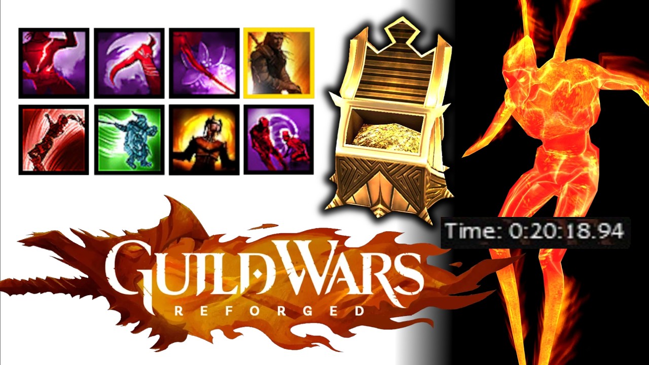 Catacombs of Kathandrax HM with heroes in 20:18 - Warrior PoV - Guild Wars Reforged