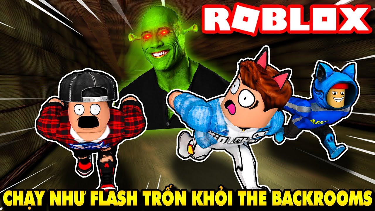 Roblox | TEAM LẦY LUYỆN TỐC ĐỘ NHƯ THE FLASH ĐỂ TRỐN KHỎI THE BACKROOMS - Backrooms Race Clicker