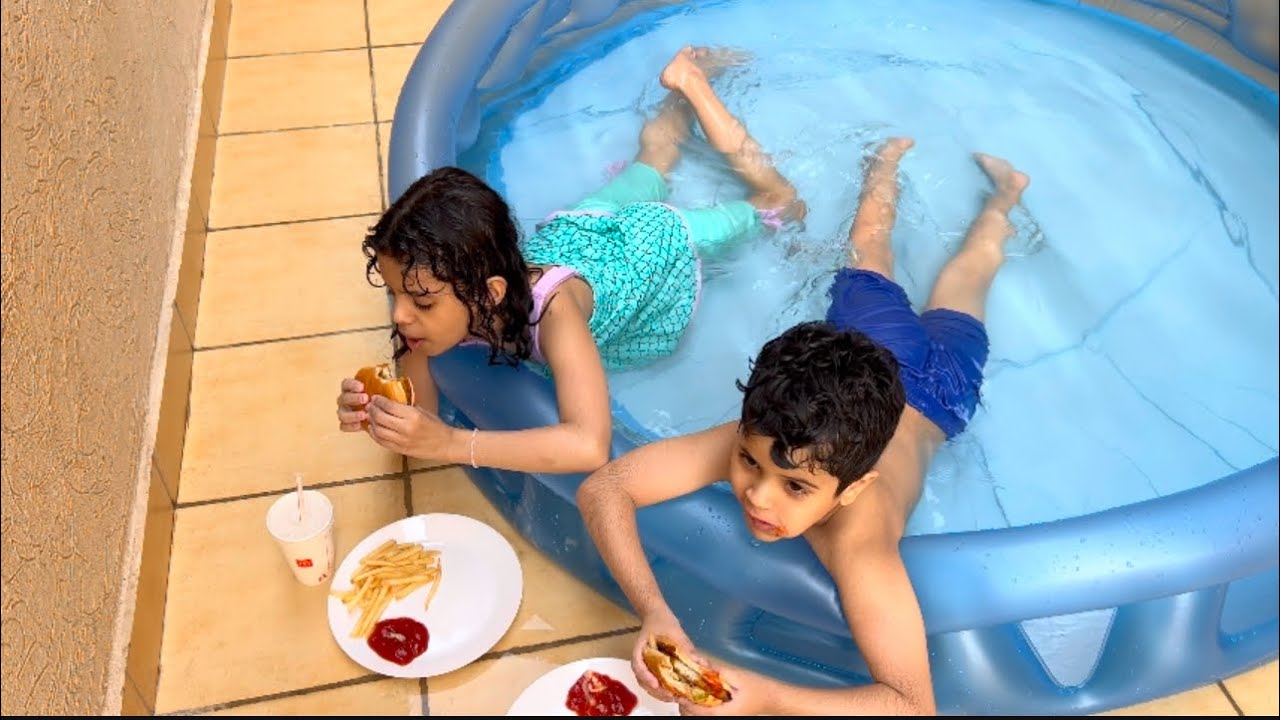نهار كامل في المسبح ❤️🏊🏊