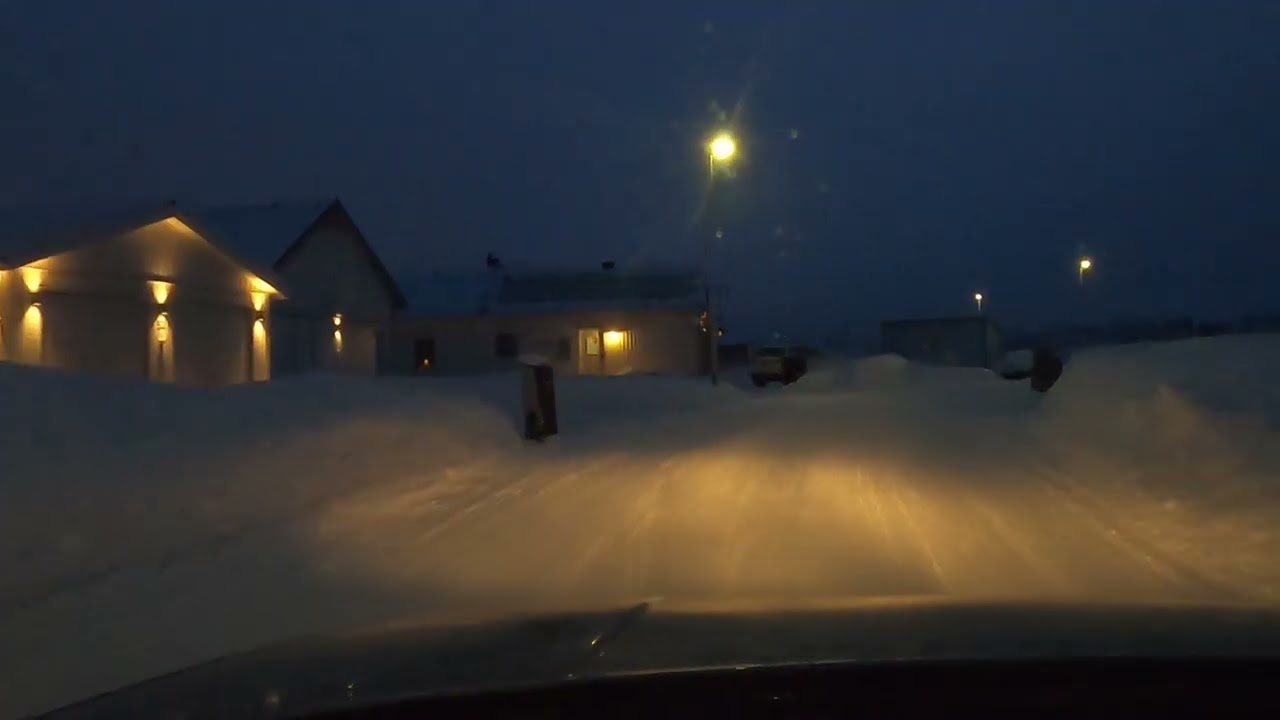 Kör igenom Andra Sidan på kvällen i Gällivare !