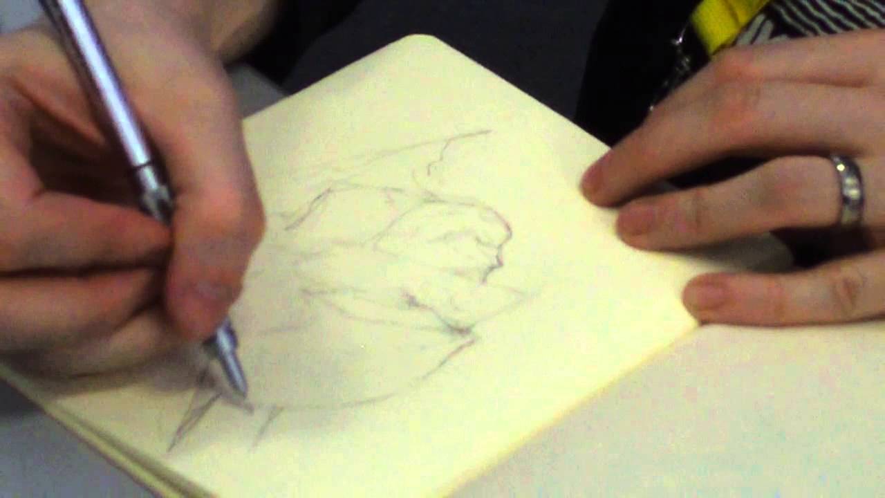 Shane Davis draw The Batman at Napoli Comicon 2013