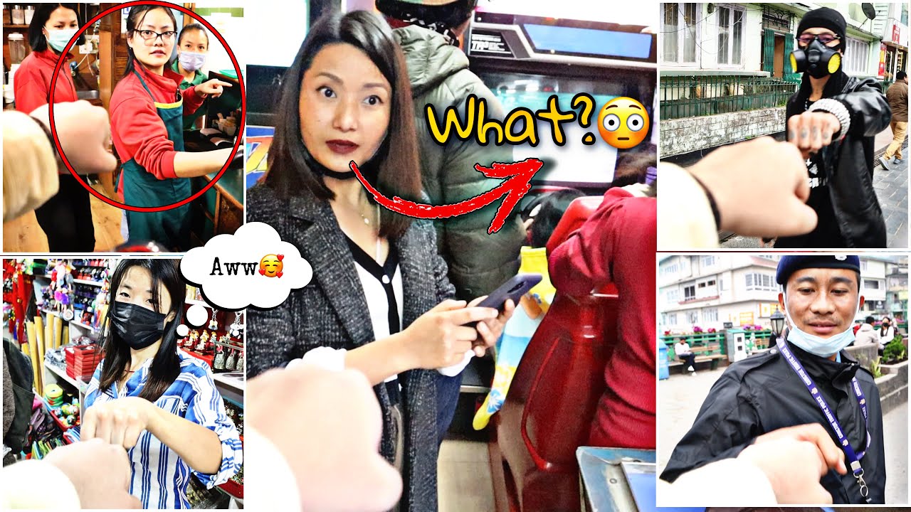 SURPRISING STRANGERS IN THE STREET OF SIKKIM🎁 #fistbumpchallenge #reaction