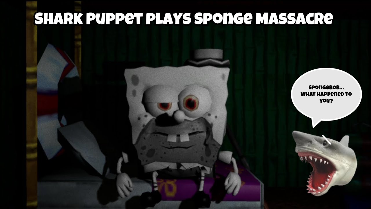 Фильм SB: Акула Паппет играет в Sponge Massacre!
