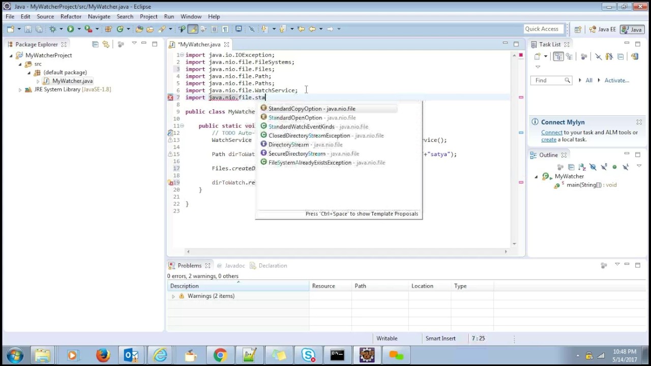 WatchService in Java