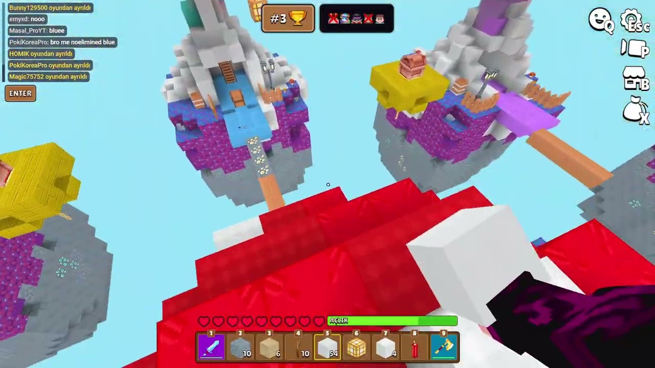 MineFun io   SkyWars  I MET BLUE LEMON!?!?!?