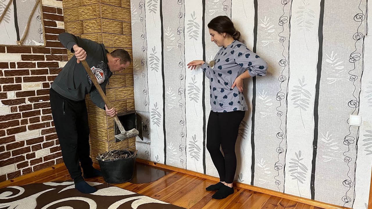 Господарство, бики, свині! Топим грубку гіллям після ARPAL! Рівненщина!!!