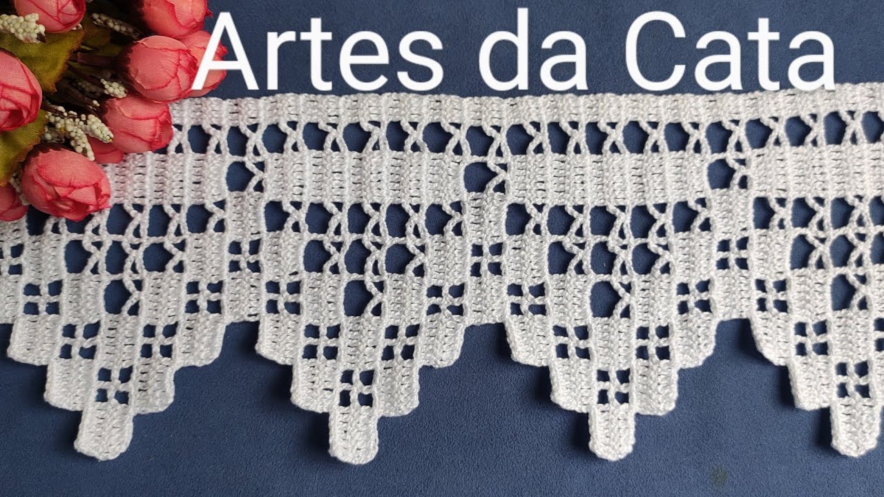 Bico em crochê #490 #artesdacata #bicodecrochê #crochedacata #barradoemcroche #diy