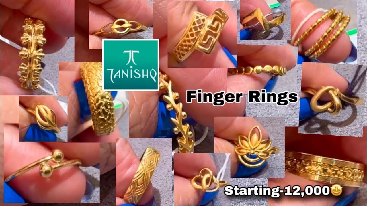 Tanishq 22k trendy  Light weight Finger Ring Designs with Price/Daily wear Rings/#imdeeya #deeya