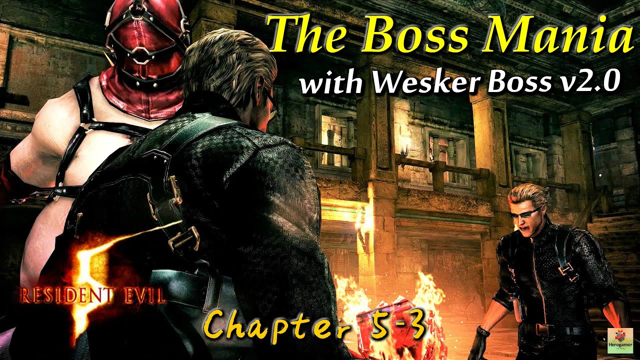 Re5 The Boss Mania Walkthrough with Wesker Boss and Jill Boss Mod Part10 