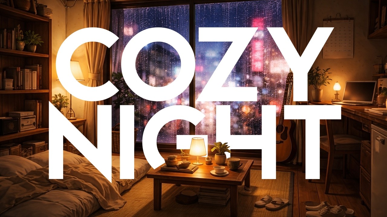 Rainy Night Apartment | Cozy Lofi Beats for Studying & Relaxing (No Distractions)