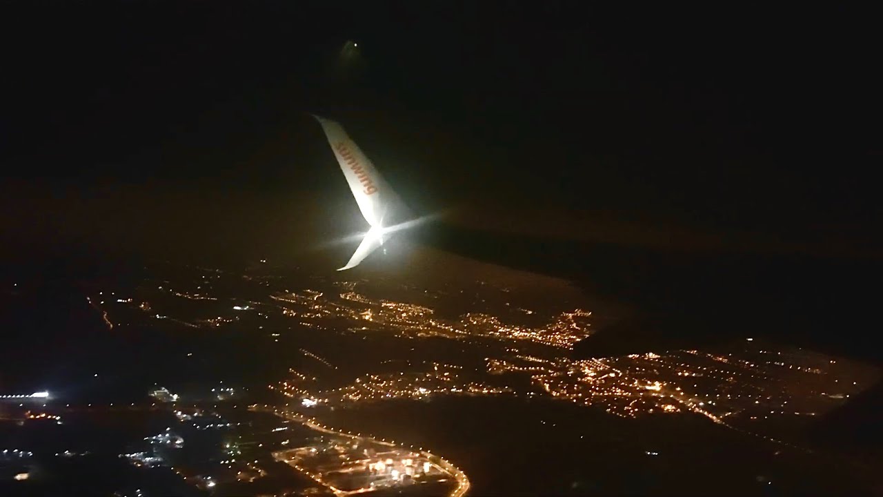 Nighttime Departure from Gran Canaria | Sunwing 737 | 4K 60FPS