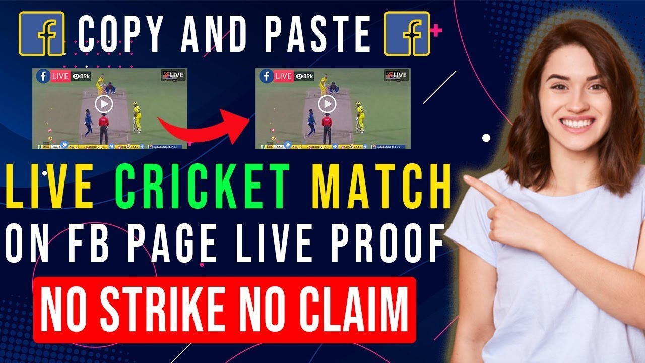 Facebook Live Cricket Stream IPL PSL Matches on Facebook Page | Without Copyright Issue