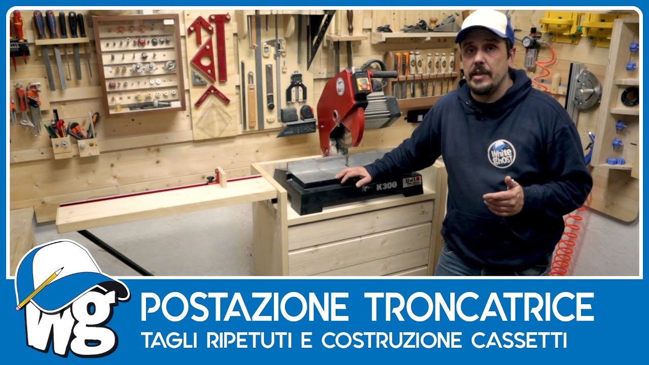 Postazione troncatrice: tagli ripetuti e costruzione cassetti