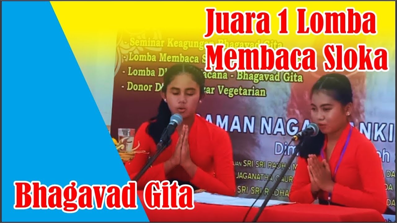 Juara 1 Lomba Membaca Sloka Bhagavad Gita Tingkat SMP Kabupaten Jembrana 2020
