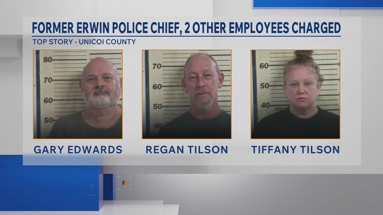 Fired Erwin police chief, 2 others charged