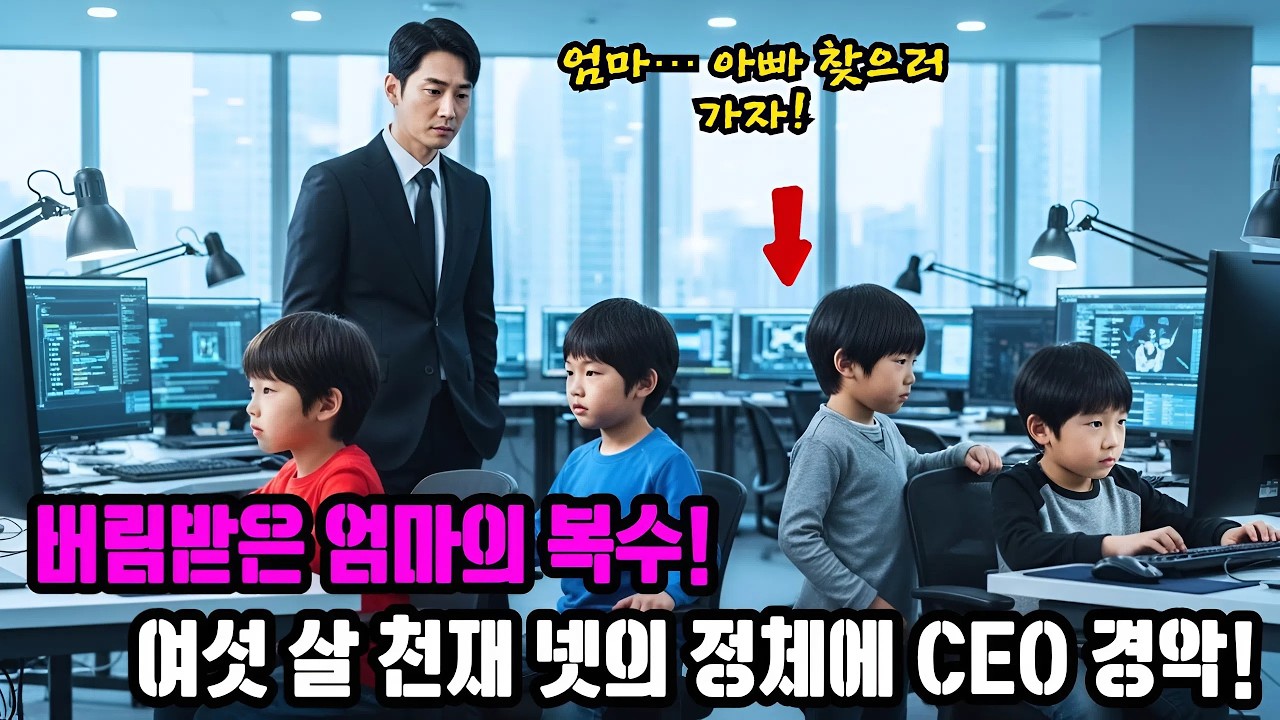 버림받고 괴롭힘당한 엄마, 여섯 살 천재 네 명이 대기업을 무너뜨리자… CEO는 그들의 정체를 알고 충격에 빠졌다