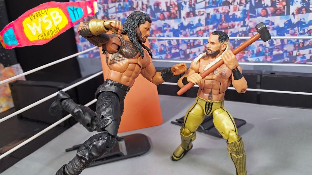 Seth Rollins vs Roman Reigns WWE Action Figure Match - WSB Championship