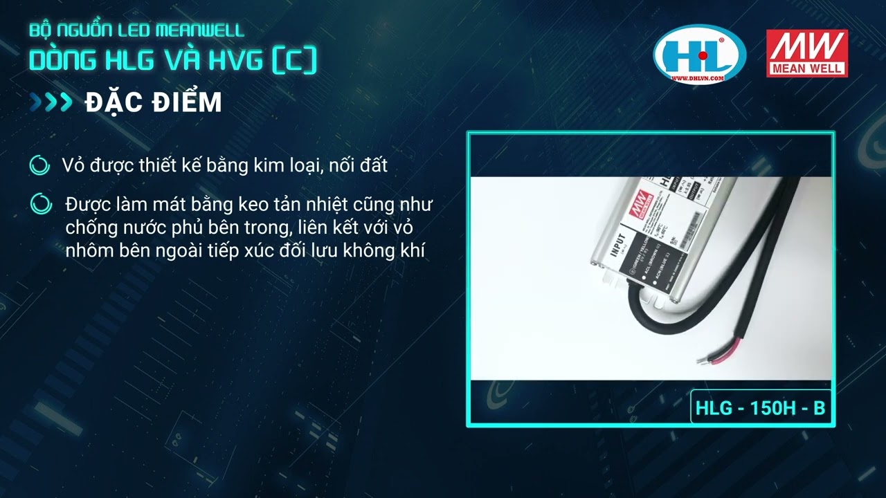 Nguồn Meanwell HLG-80H / HLG-150H / HLG-320H / HLG-600H