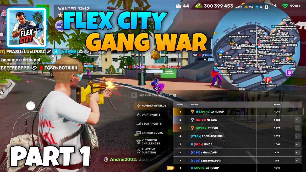 Flex City Gang War Gameplay 🔥| 150+ Players | Full Domination 