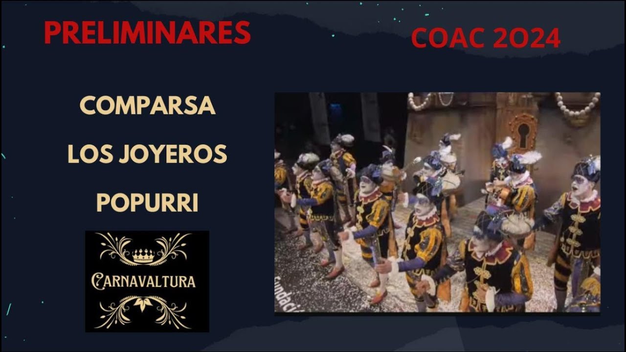 POPURRI  COMPARSA EL JOYERO  (CON LETRA) PRELIMINARES 2024