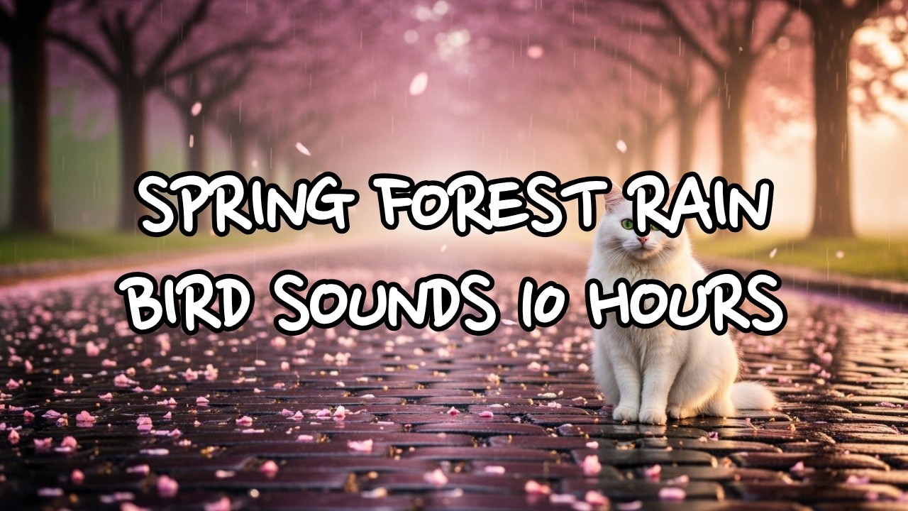🌿 Spring Forest Rain & Bird Sounds for Deep Sleep | Peaceful Nature (10 Hours)