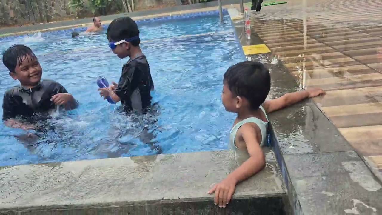 Umam is swimming in the ASTON IN of Rembang Jawa Tengah