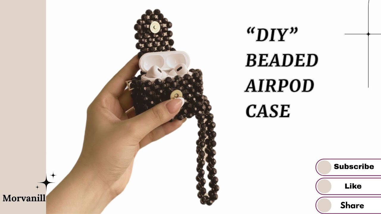 DIY Beaded AirPods Case/DIY Pearl Beaded/AirPods Holder/Beaded Bag Tutorial