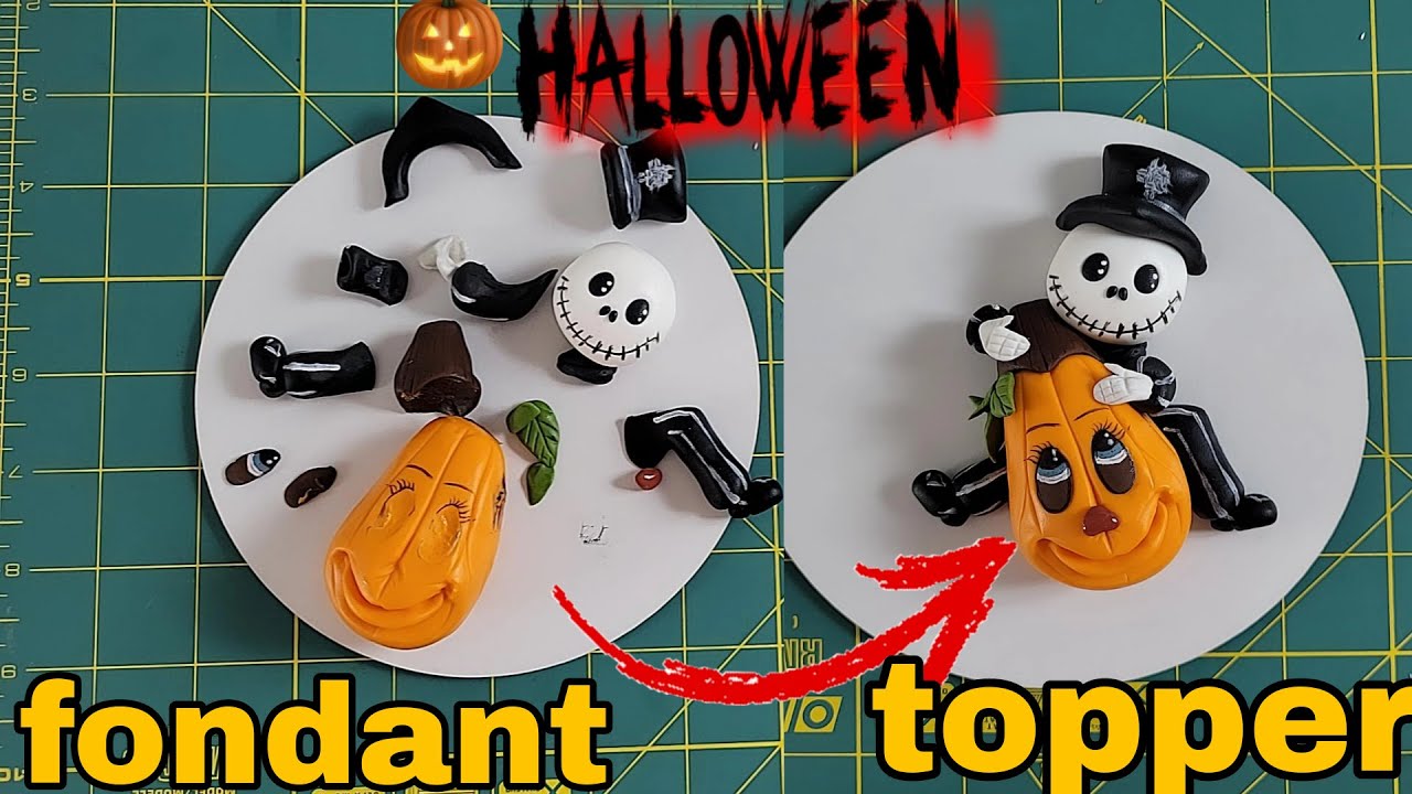 How to Make a Halloween Fondant Pumpkin/ Easy Step-by-Step Tutorial/Halloween cake design