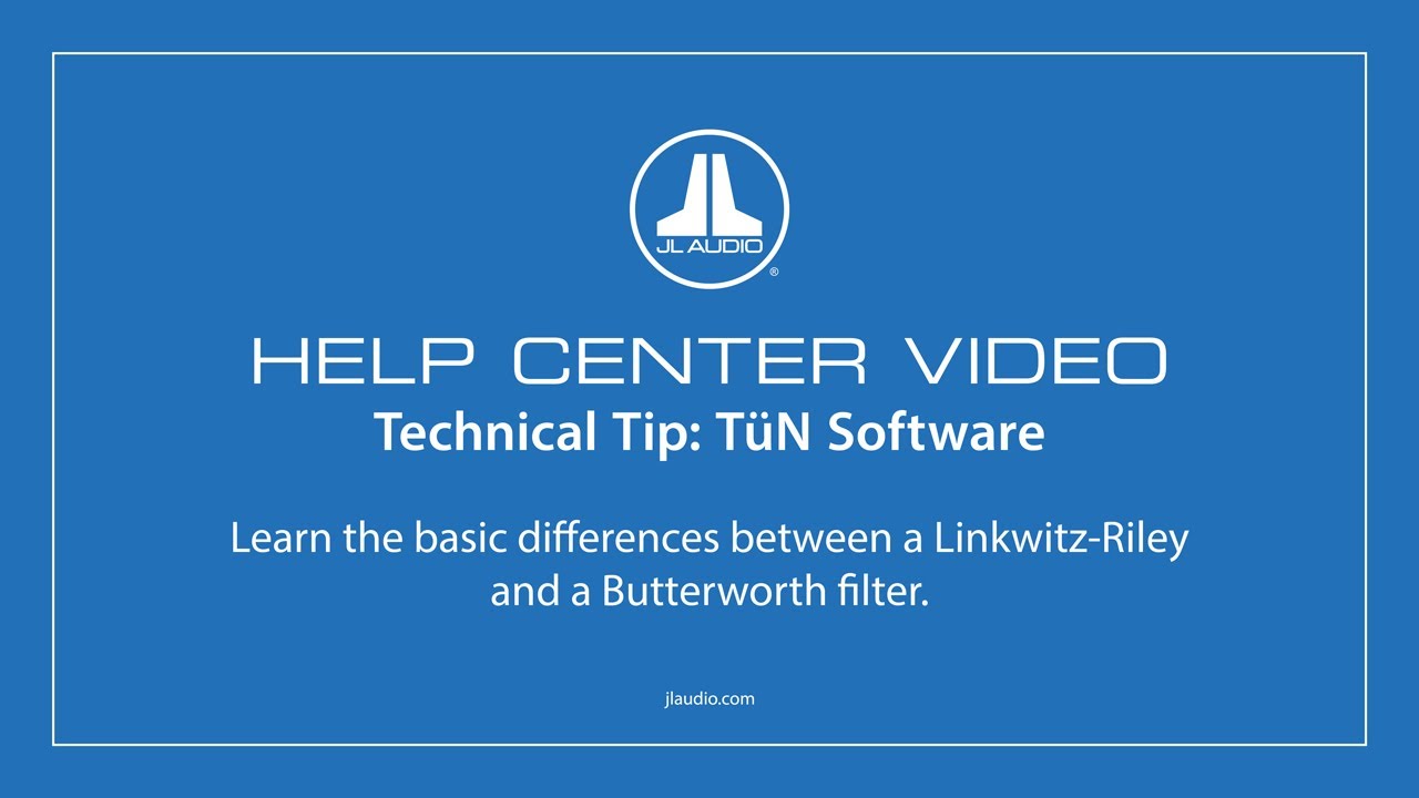 JL Audio Help Center - Linkwitz-Riley Vs Butterworth Filter