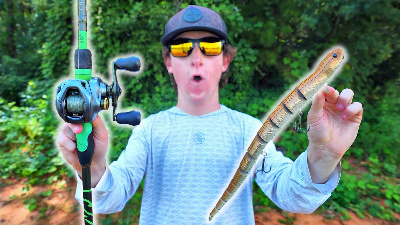 Fishing With A CRAZY Realistic SNAKE Lure (Big Blowups)