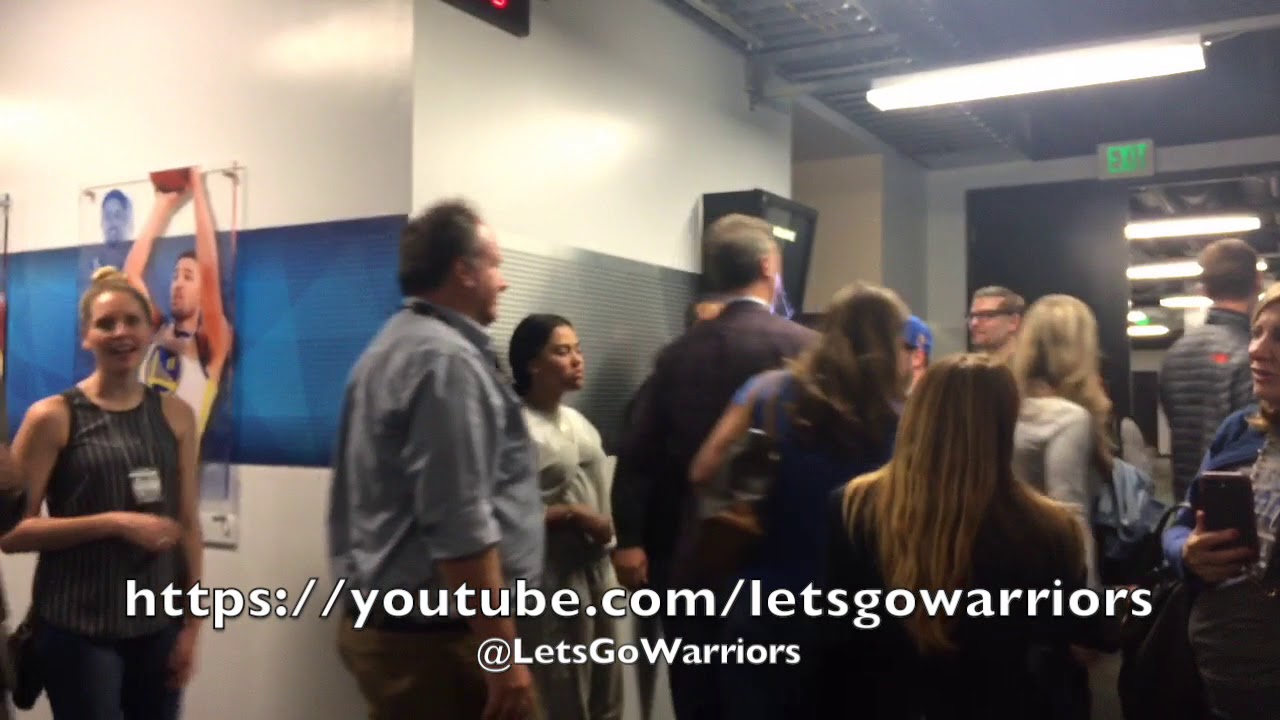 Steph and Ayesha Curry after Golden State Warriors (3-2) postgame tunnel walk vs Raptors