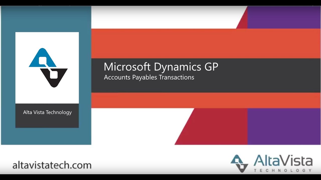 Ввод данных по счетам к оплате в Microsoft Dynamics GP