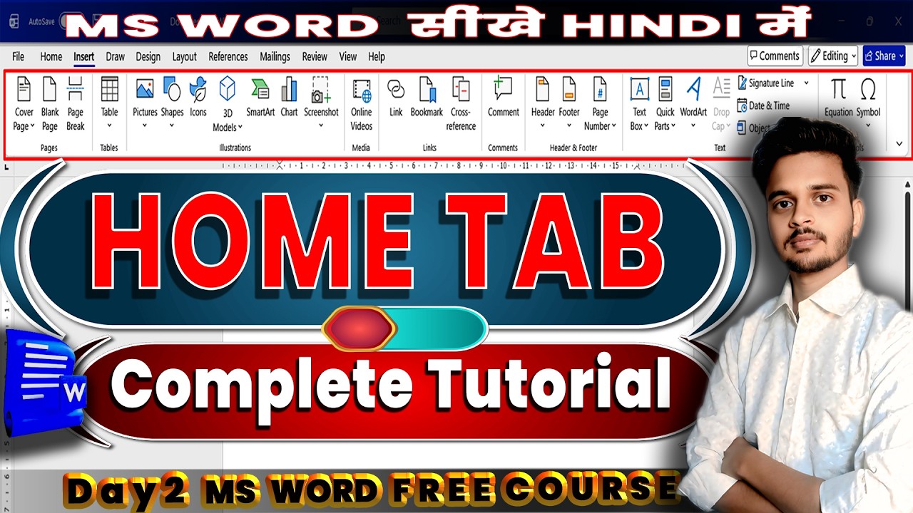 Microsoft Word Full Course in Hindi         |MS Word Home Tab|Beginner to Expert (2026) | 