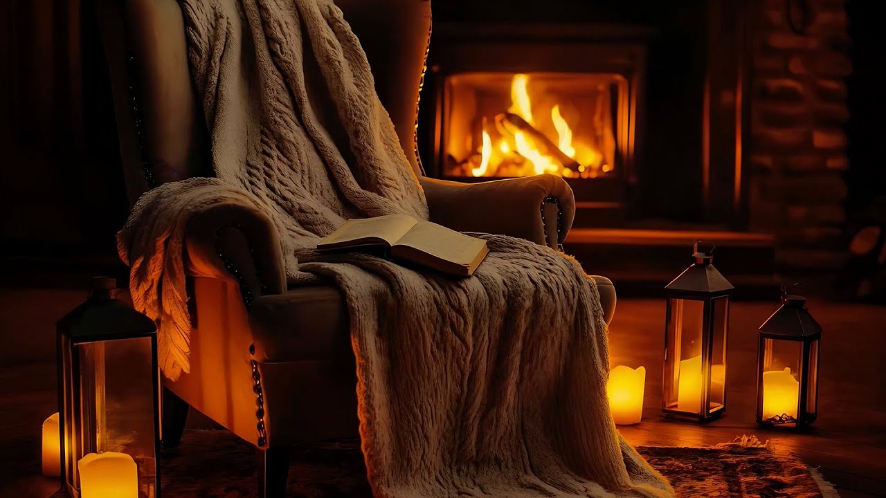 10 Hours Warm Room Fireplace | Cozy Crackling Fire & Soft Glow for Deep Sleep | HD Sleep Ambience