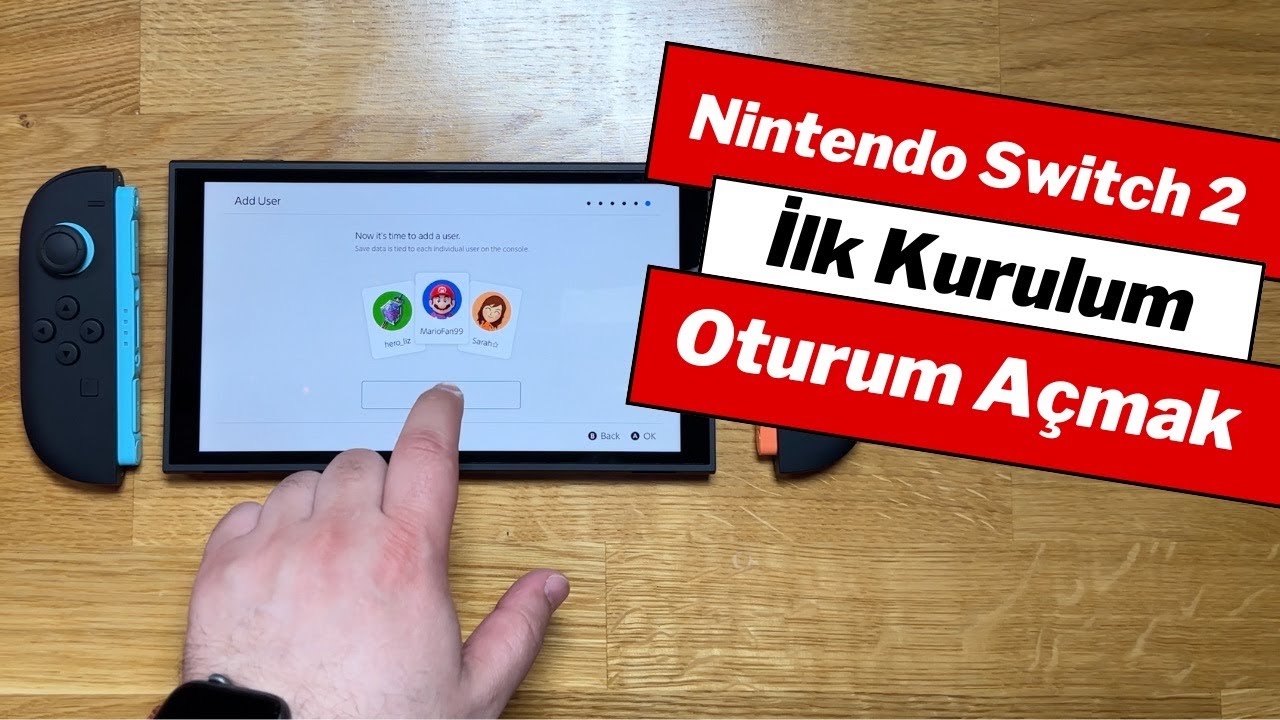 Nintendo Switch 2 İlk Kurulum - Mevcut Nintendo Hesabı ile Oturum Açmak