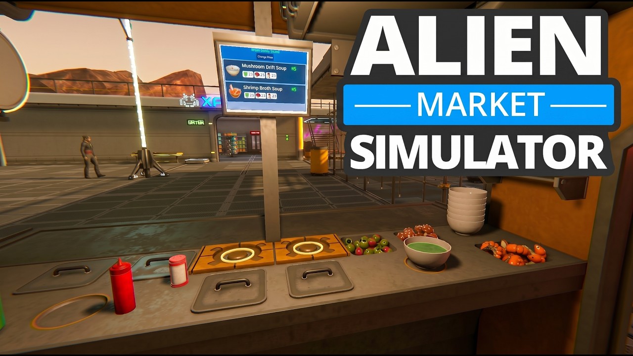 Мы наняли сотрудников и открыли точку с едой! | Alien Supermarket Simulator | Часть 2