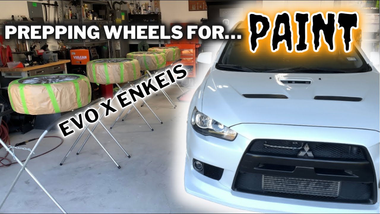 Prepping Evo X Enkei Wheels For PAINT!