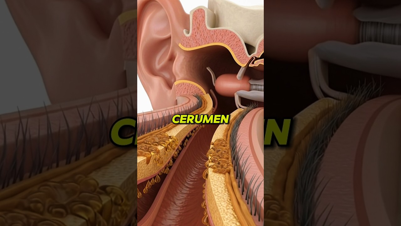 What Happens Inside Your Ear When Wax Builds Up? | 3D Medical Animation 🎧 #Health #Shorts