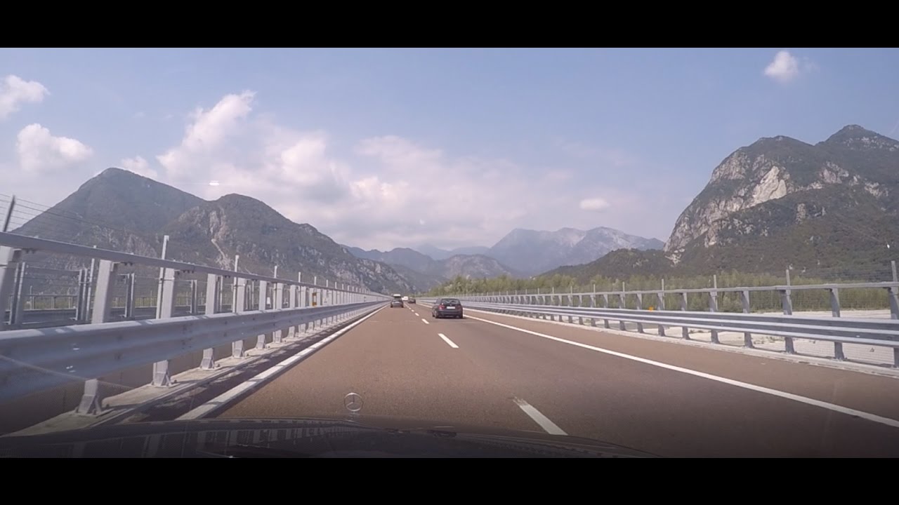 From Garda lake Italy to Wien Austria through Alps 4.9.2016
