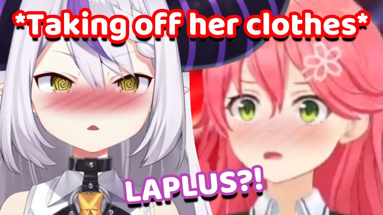 Laplus suddenly Strip in front of Miko while Watching AZKi ASMR (Hololive)