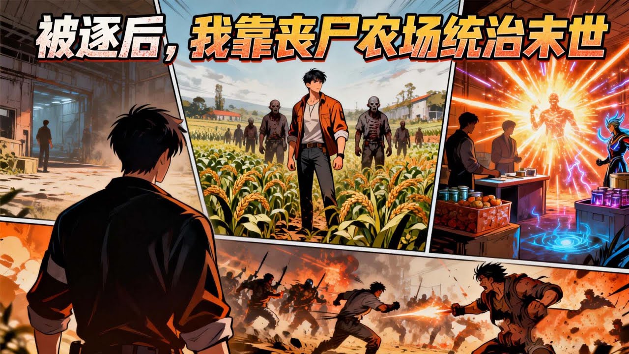 【完结】末世降临，男主却因毫无异能被家族狠心逐出安全基地。绝境之中，他意外觉醒丧尸支配系统，更成功契约SSS级丧尸为己用《被逐后，我靠丧尸农场统治末世》#丧尸 #冒险 #动态漫 #动漫 #动漫解说