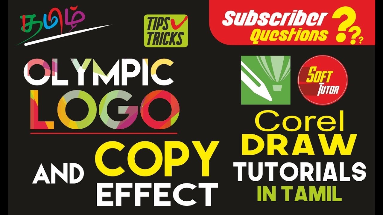 Create Olympic Logo and Copy Effect _ Corel Draw in Tamil Tutorial / Soff Tutor