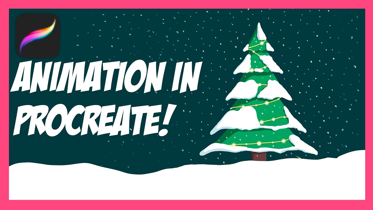 Как нарисовать и анимировать рождественскую ёлку в Procreate 🎄 Пошаговое руководство (цифровое ис...