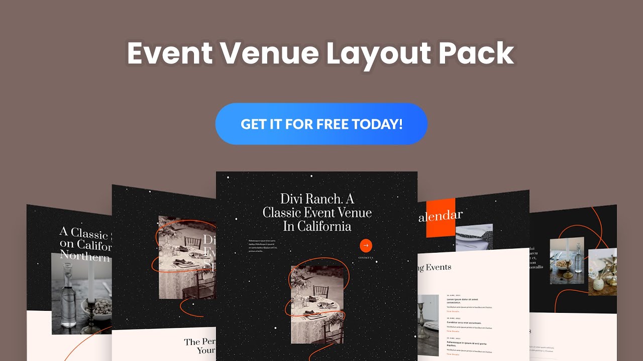 Get a FREE Event Venue Layout Pack for Divi