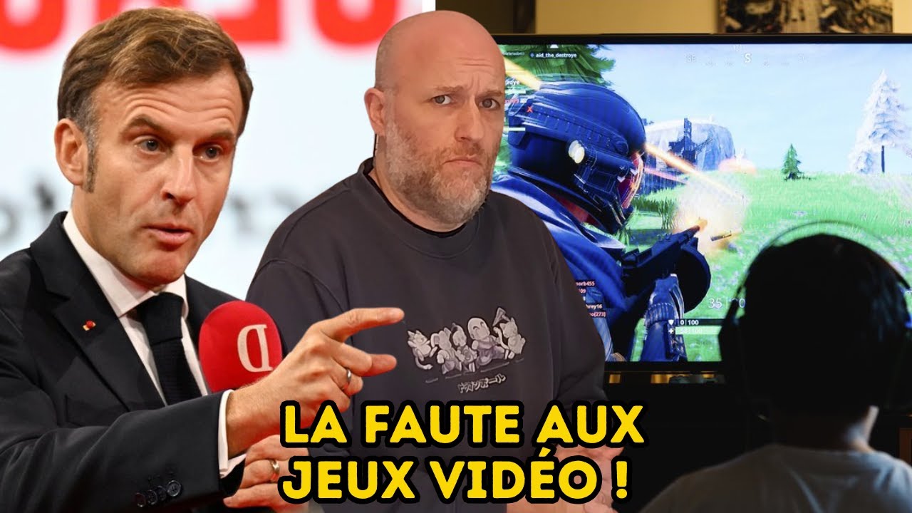 MACRON accuse les JEUX VIDÉO et le trailer de BRAD PITT en CLIFF BOOTH !