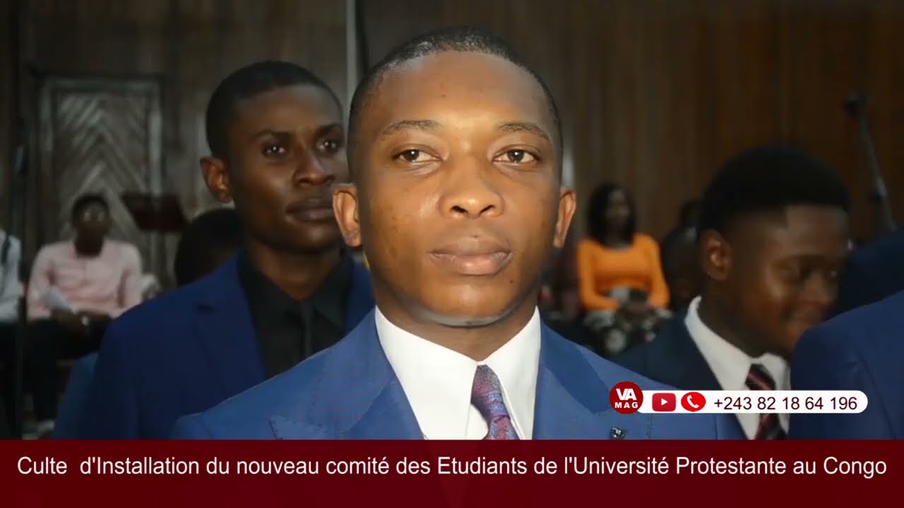 Roberto YOKOTO nouveau président des Etudiants de l'UPC son comité est installé lors d'un culte
