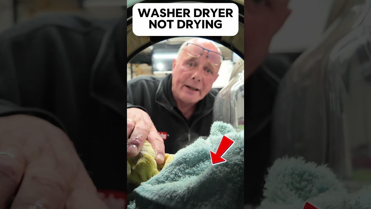 WASHER DRYER HEATING BUT NOT DRYING? LEAVES CLOTHES HOT AND WET? EASY FIX! #washerdryer