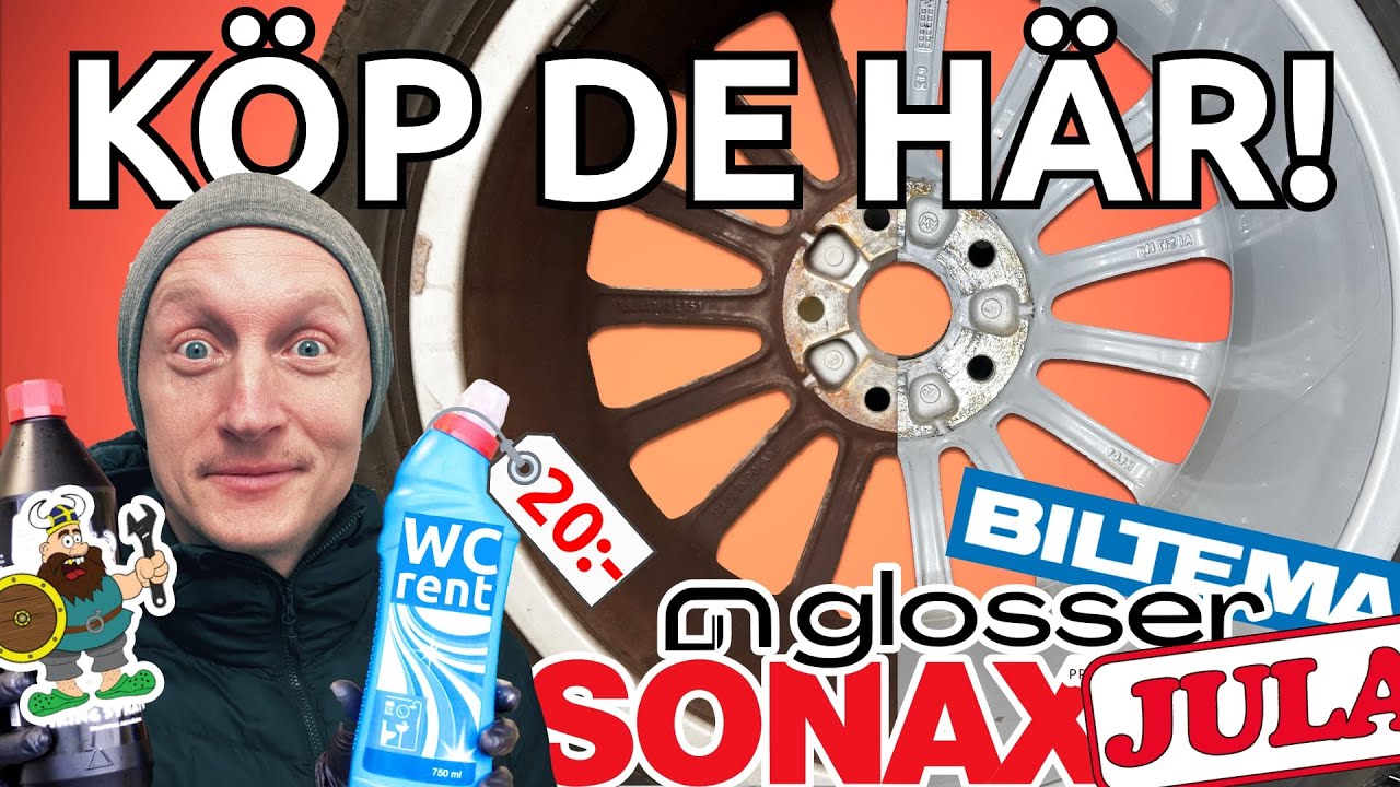 Största Testet av Fälgrengöring - Del 2! - Mackans Garage, Sonax, Biltema, Jula, Glosser, WC-rent